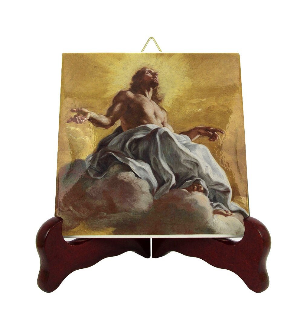 Jesus Christ in Glory - Religious Icon On Ceramic Tile Catholic Gifts Christian Art Holy Devotional Icons