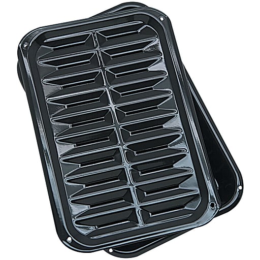 Range Kleen 2 Piece Porcelain Broil 'n Bake Pan, Black
