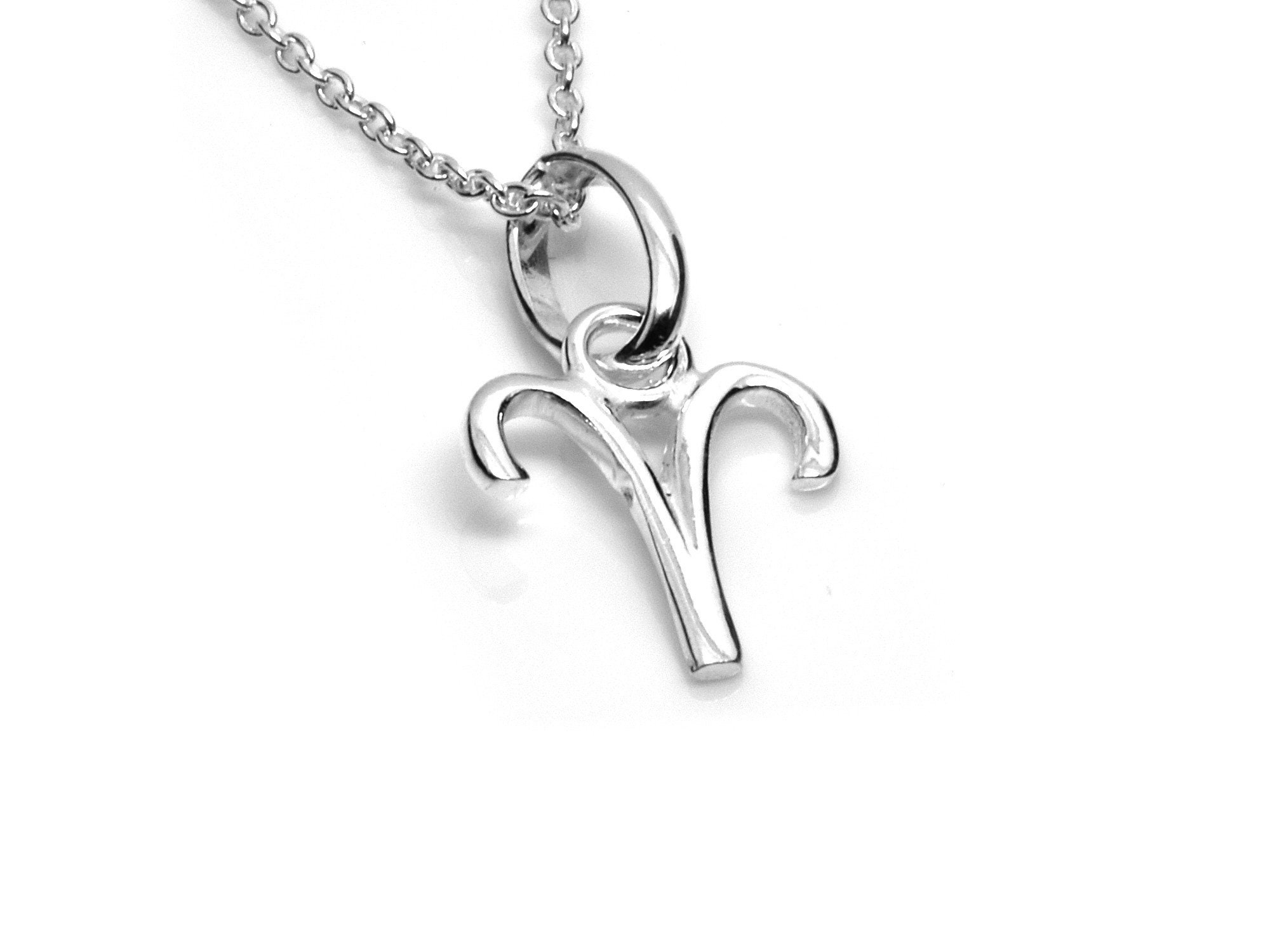The Ram Necklace in Sterling Silver, Aries Charm, Zodiac Constellation, Star Sign Jewelry, Astrology Pendant