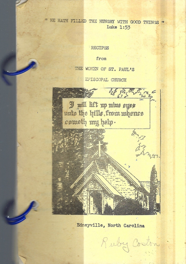Edneyville North Carolina Vintage St Paul's Episcopal Church Recipes Cookbook Nc Community Favorites Collectible Souvenir Rare Cook Book