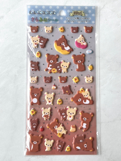 New Rilakkuma Puffy Seal Sticker Sheet