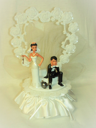 Wedding Reception Ball Chain Spanish African American Cake Topper