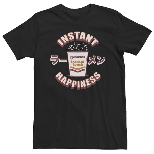 Big & Tall Maruchan Instant Happiness Kanji Tee, Men's, Size: 3XL Tall, Black