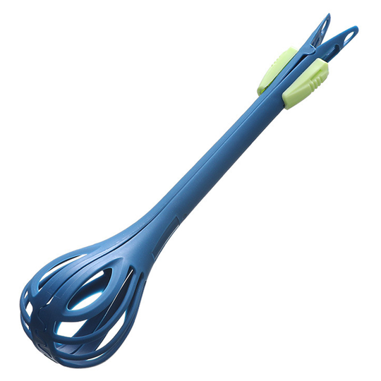 Egg Whisk Multi-use Anti-slid Handle PP 2 in 1 Easy to Use Egg Blender for Kitchen - blue