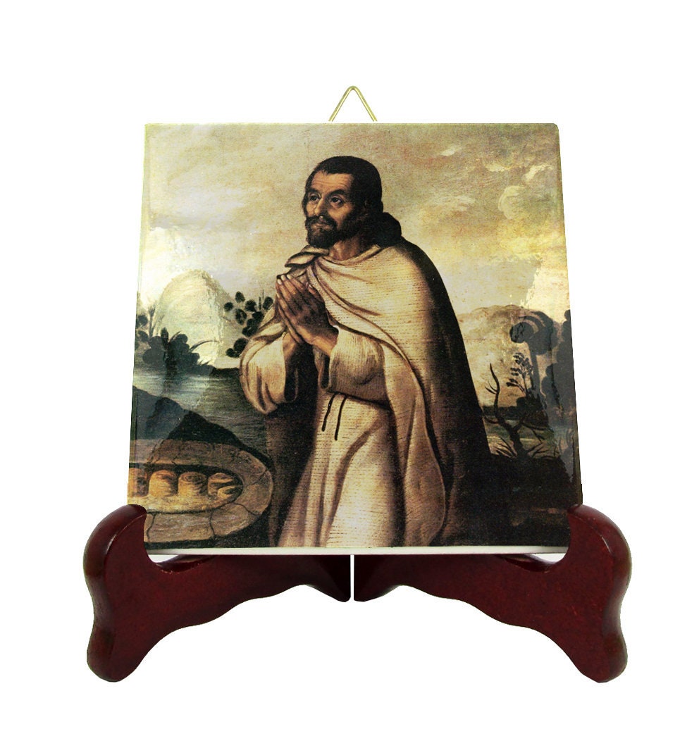 Catholic Saints Serie - Saint Juan Diego Icon On Tile St Art Confirmation Gift Communion Guadalupe