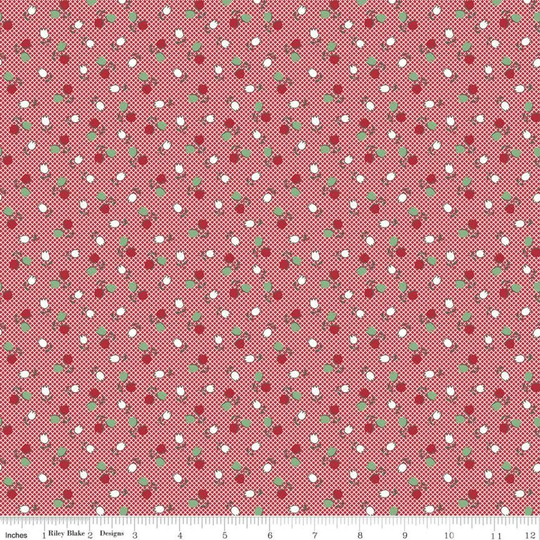 Lori Holt Cook Book Tulips Cayenne Fabric From Riley Blake