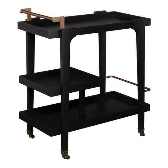 Wood Mid Century 3 Tier Otego Bar Cart: Silver by World Market