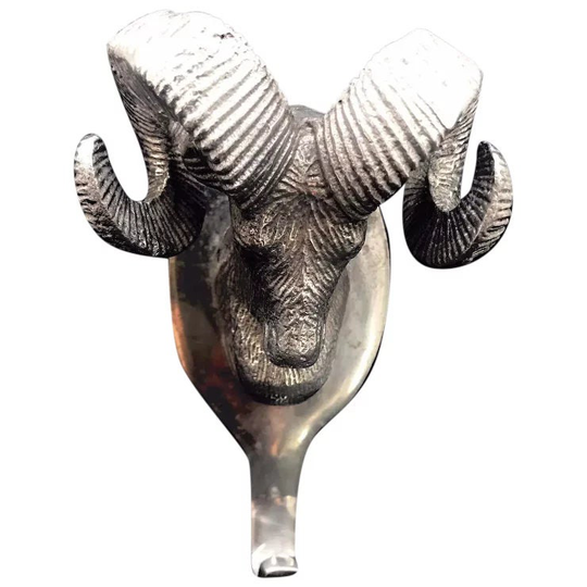 Coat Hook Head Of Ram Vintage Hanger Coat Metal Goat Wall Arm House Decor Ranch Wild Life Desk Office Deco Gift For Him