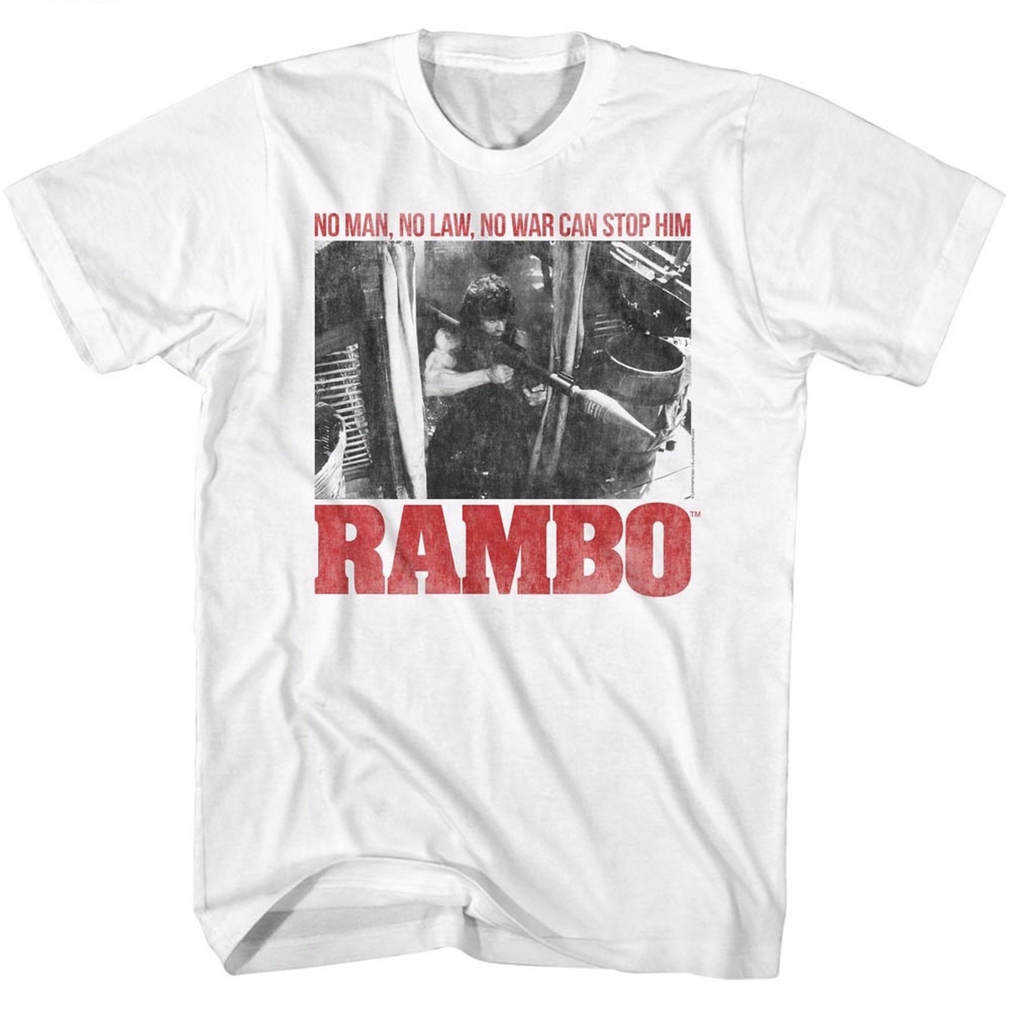 Rambo No One White Adult T-Shirt