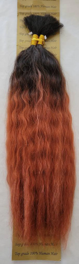 Braiding Hair 18" Ombre Human Hair Blend Wet & Wavy Bulk