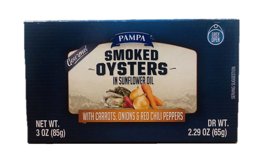 Pampa Gourmet Smoked Oysters - 3 oz