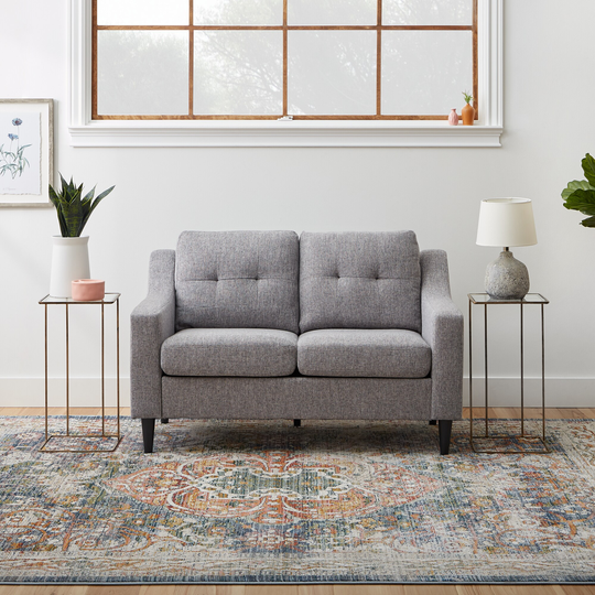 Brookside Ellen Modern Light Gray Polyester/Blend Loveseat | BS0008LVS00GR