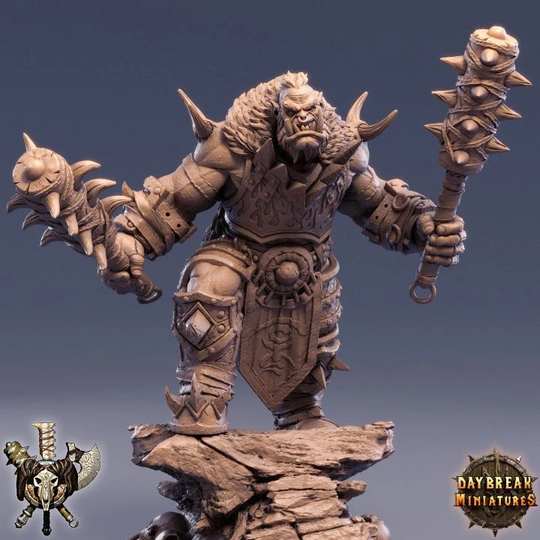 Shaaka Ram - Orc Barbarian Unpainted Miniature