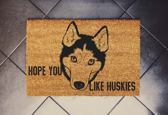 Hope You Like Huskies V2 60cm X40cm Welcome Mat | Perfect Gift For Dog Owner Pet Lover Doormat, Funny Door Mat, Husky