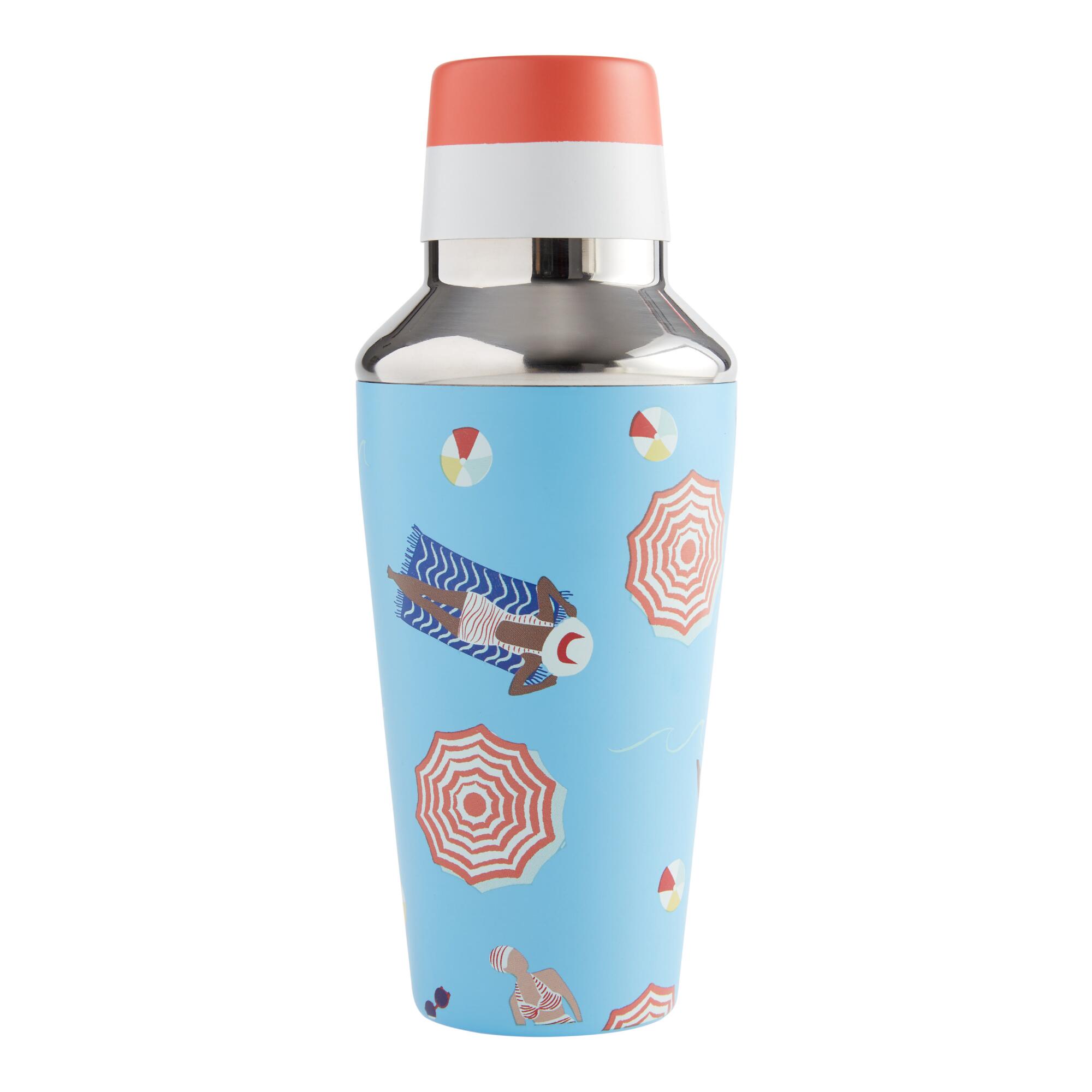Blue Riviera Beach Club Cocktail Shaker: Multi - Stainless Steel by World Market