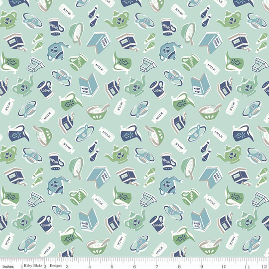 Kitchen Songbird From Cook Book Collection By Lori Holt For Riley Blake Designs