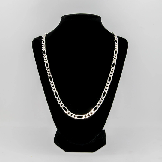 Figaro. Vintage 925 Sterling Silver 22" Italian Figaro Chain