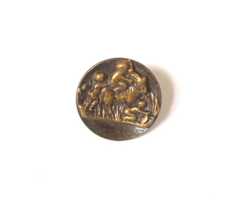 Classical Myth Pictorial Antique Button