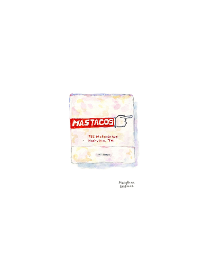 Mas Tacos Nashville Matchbook
