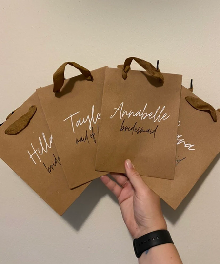 Personalized Bridal Party Gift Bags | Bridesmaid Gifts Moh Gifts, Bridesmaid Proposal, Wedding Favor Bags, For Wedding & Bach