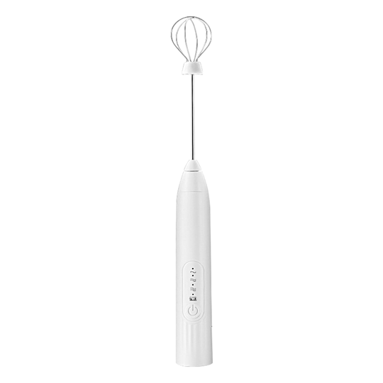 1 Set Egg Beater Electric Handheld Rechargeable Three Gears Adjustable Whisk Blender Kitchen Tools - white