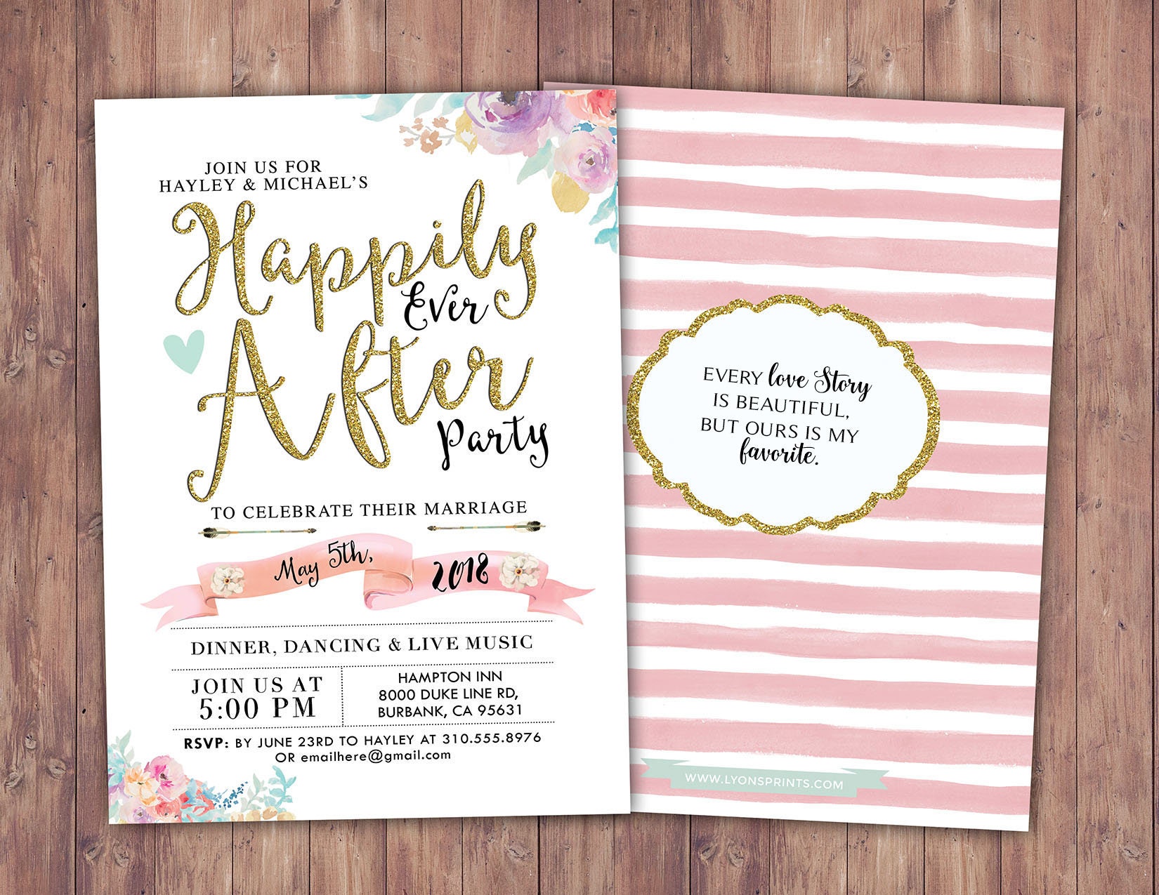 Happily Ever After Invitation, Boho Wedding Shower Invitation, Couples Shower, Arrows, Wedding, Bridal Digital File