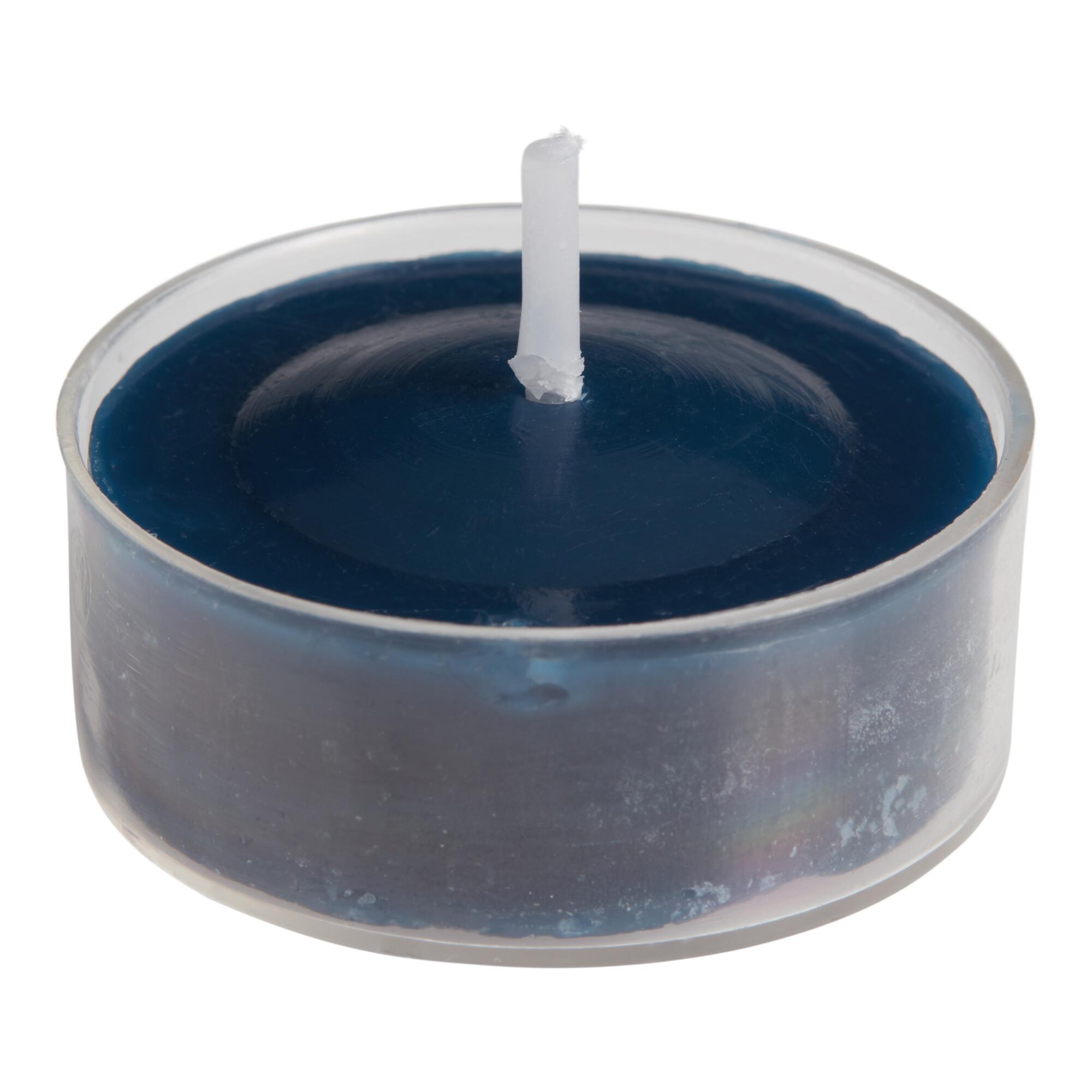 Golden Sands Tealight Scented Candles 12 Pack: Blue - Scented Wax by World Market