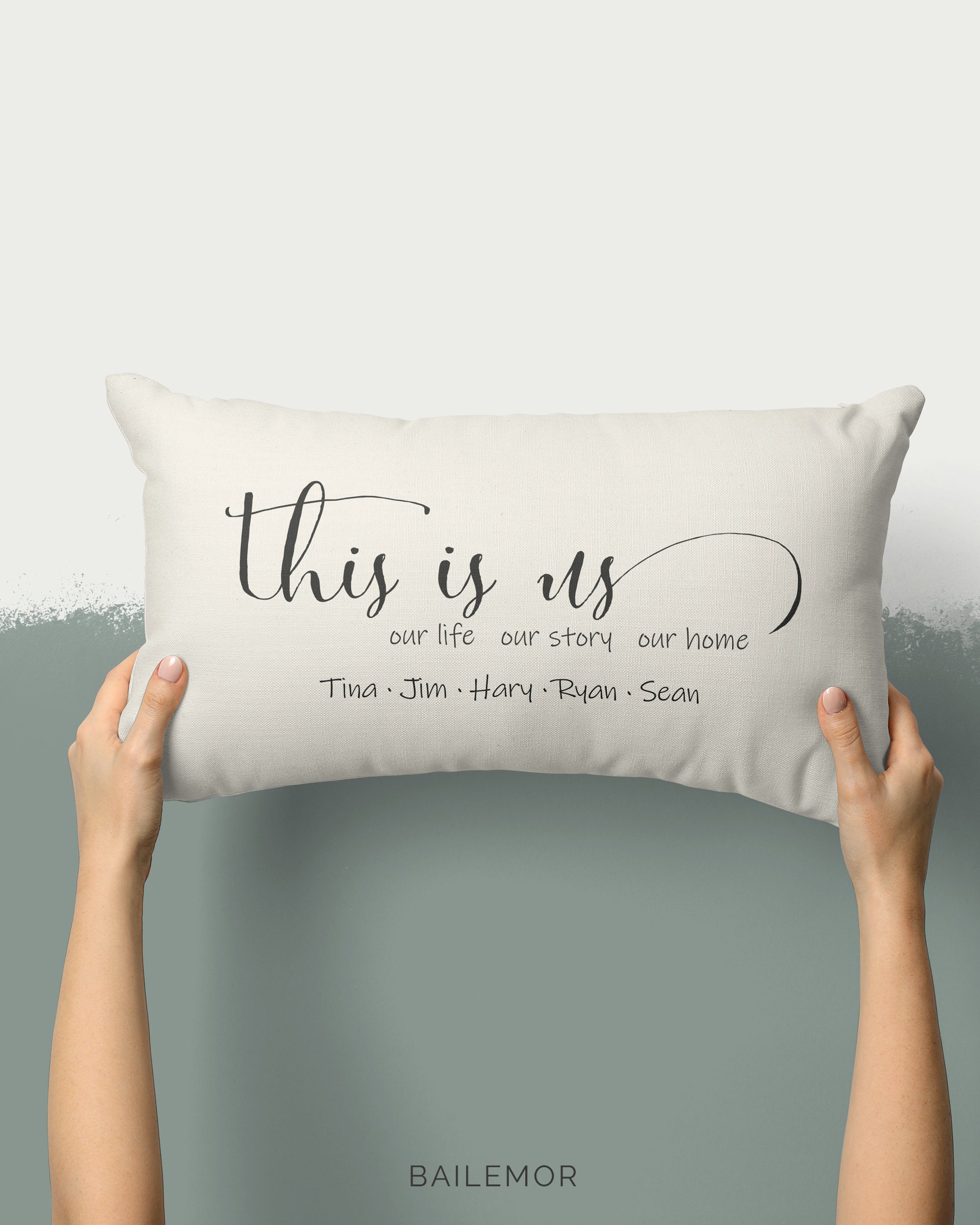 Personalized This Is Us Pillow, Blended Family Wedding Gift, Housewarming Gift For New Home Owners