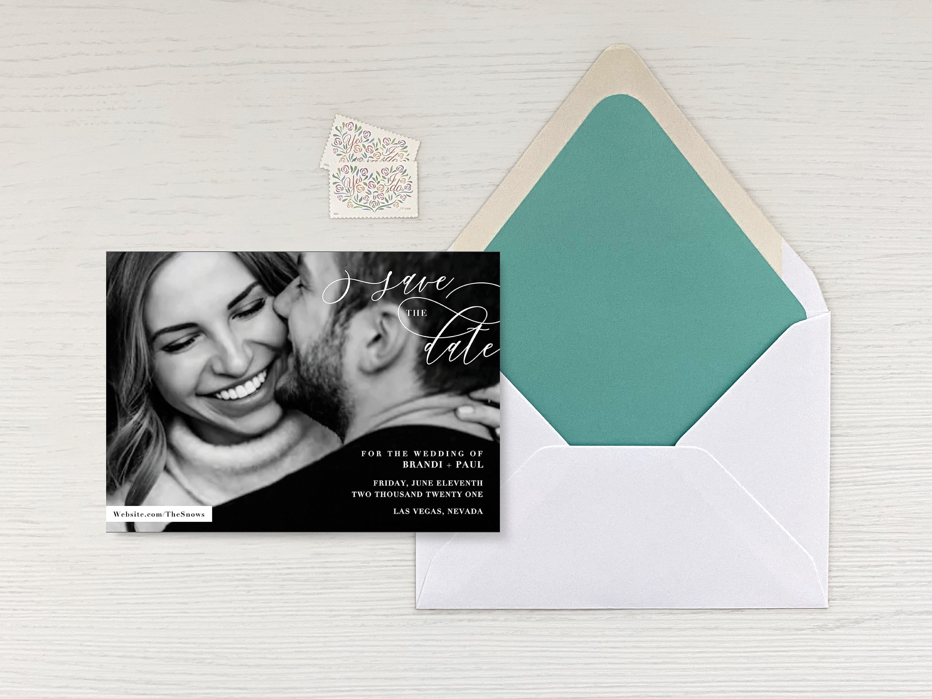 Photo Save The Date | Minimalistic Printed Dates For Modern Couple With Brandi Collection