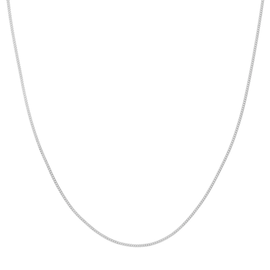1.40mm Miami Cuban Curb Link Chain Necklace Real 14K White Gold