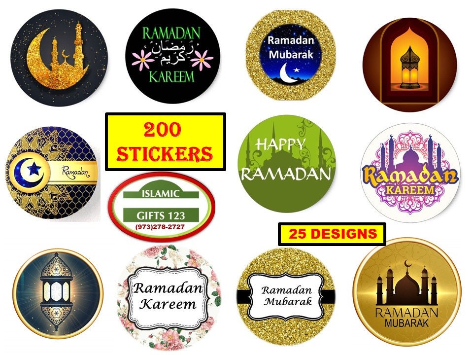 Ramadan Stickers Islamic Gifts 200+ Happy Ramadan Mubarak Favorfast Shippingmuslim Kids Favors Quran Eid Decoration