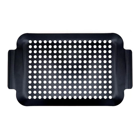 Mr. Bar-B-Q 7'' x 11'' Nonstick Grill Topper, Black