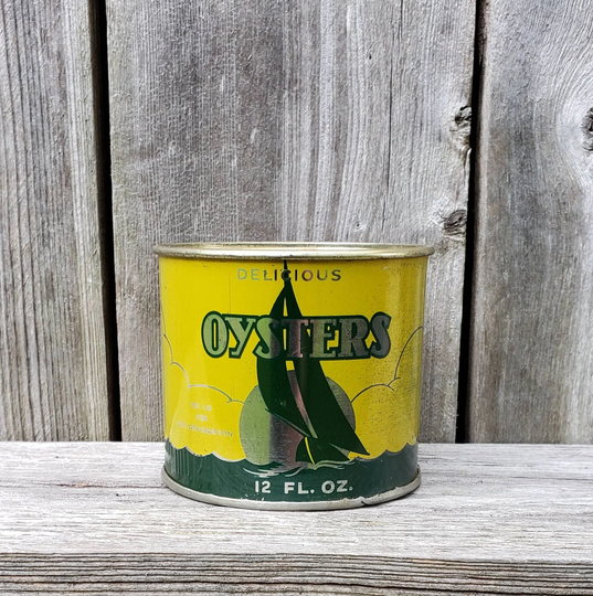 Oyster Tin Advertising Can A. E. Phillips Fishing Creek Maryland