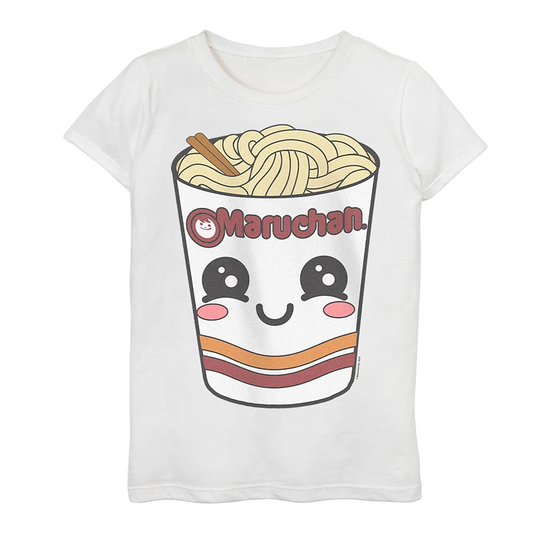 Girls 7-16 Maruchan Kawaii Cup Graphic Tee, Girl's, Size: XL, White