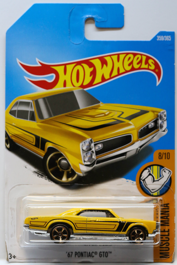 Hot Wheels "67 Pontiac Gto Hw Muscle Mania Dvc43 - Plus A Bonus Wheel Rare & Htf