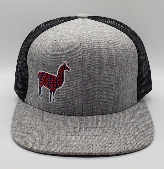 Phish Phd Llama Wool Blend Flat Brim Glow in The Dark Heather Grey Snapback Trucker Hat