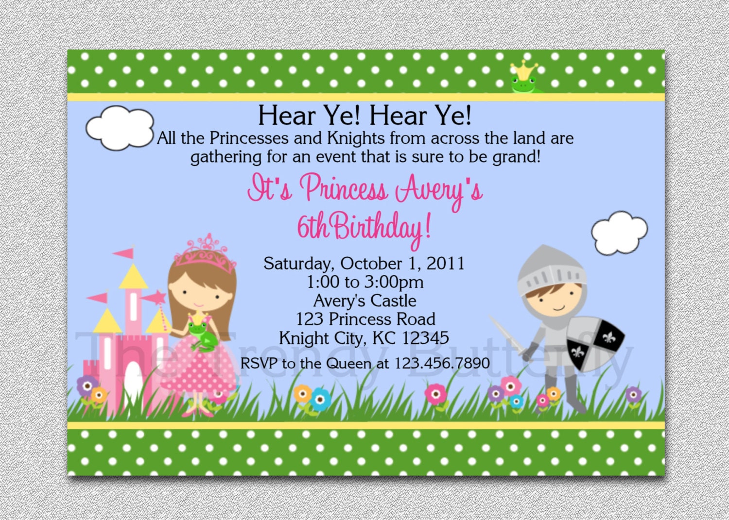 Princess Knight Party Invitation Birthday Invitations Twins Siblings Printable Boy & Girl