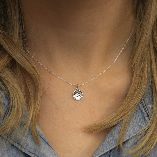 Earth Elements Necklace, Element Mountain Jewelry, Four Necklace For Taurus, Virgo, Capricorn Symbol