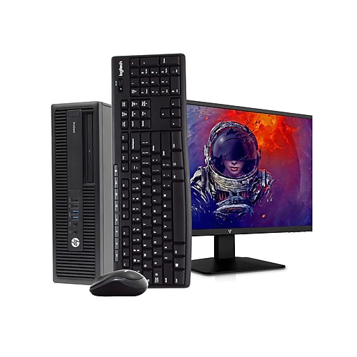 HP ProDesk 600 G2 Refurbished Desktop Computer with 23.6" Monitor, Intel i5, 16GB RAM, 2TB HDD