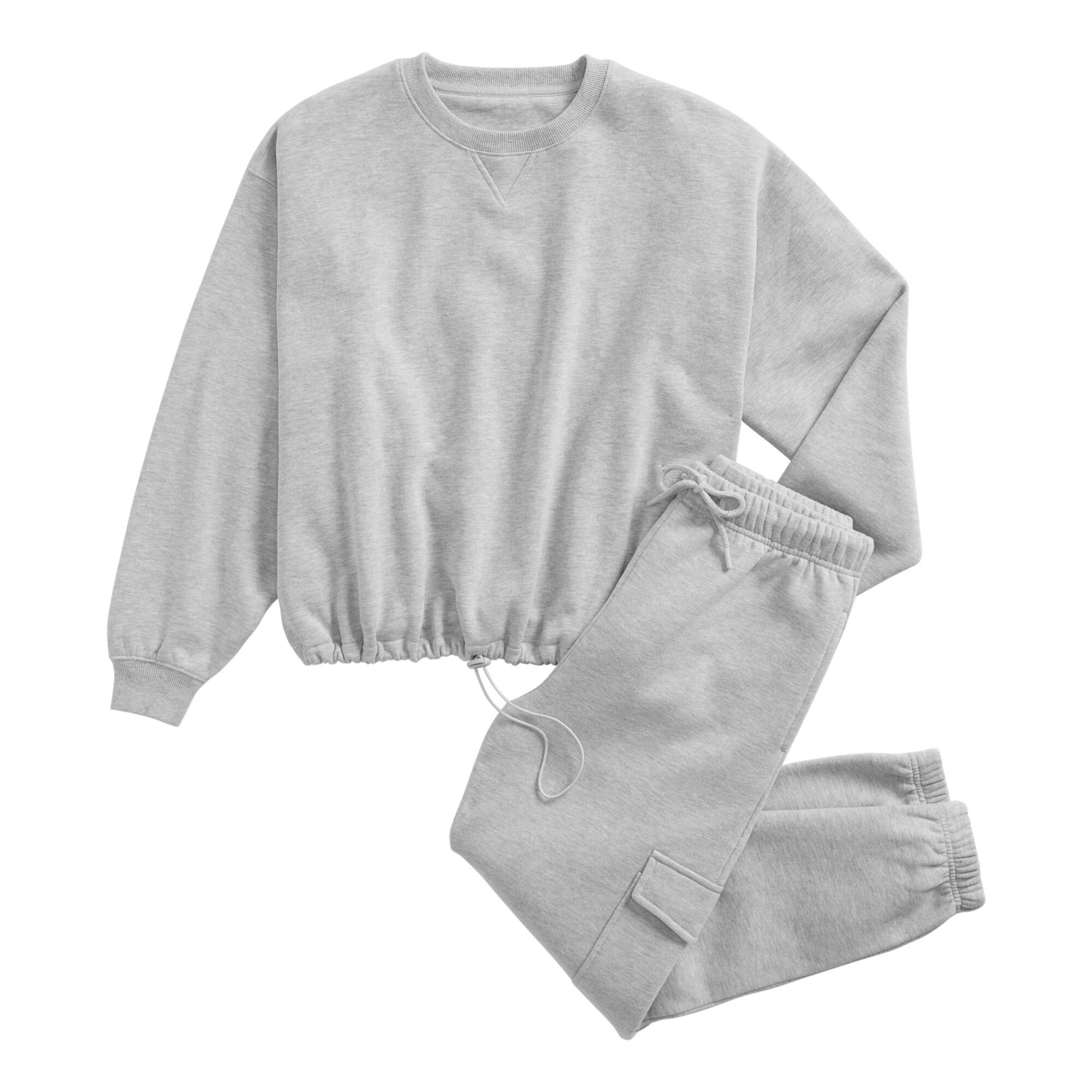 Heathered Gray Fleece Loungewear Collection by World Market