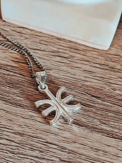 Delphic Epsilon Pendant. Silver 925. Handmade By Meanderart. Ancient Greek Jewelry. Symbol