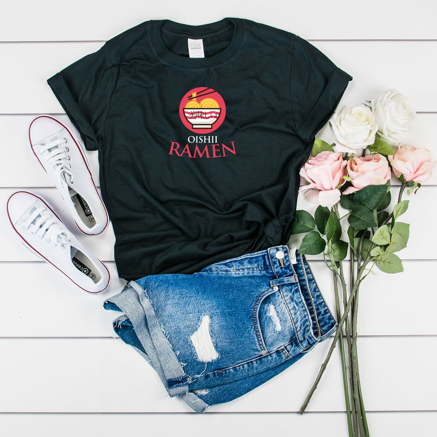 Oishi Ramen Shirt, Delicious Ramen, Japanese Noodles, Japan Dish Culture, Tshirt, Noodles Lover Gift