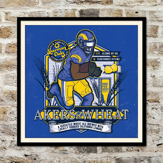 Cam Akers | Rams Fake Craft Beer Label Print
