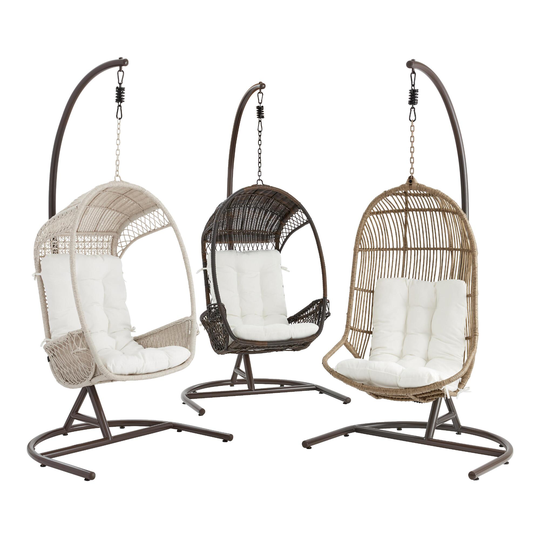 All Weather Chillasan Outdoor Patio Hanging Chair Collection by World Market