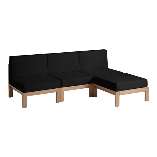 Segovia 5 Piece Modular Outdoor Patio Sofa With Slipcovers by World Market