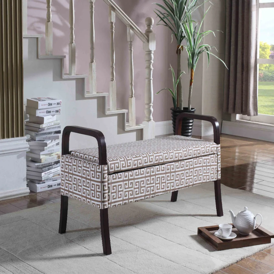 ORE International Modern Brown Blend Contemporary Accent Chair Polyester in White | HB4715