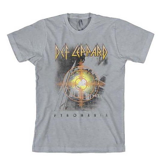Def Leppard Target Pyromania Gray T-Shirt