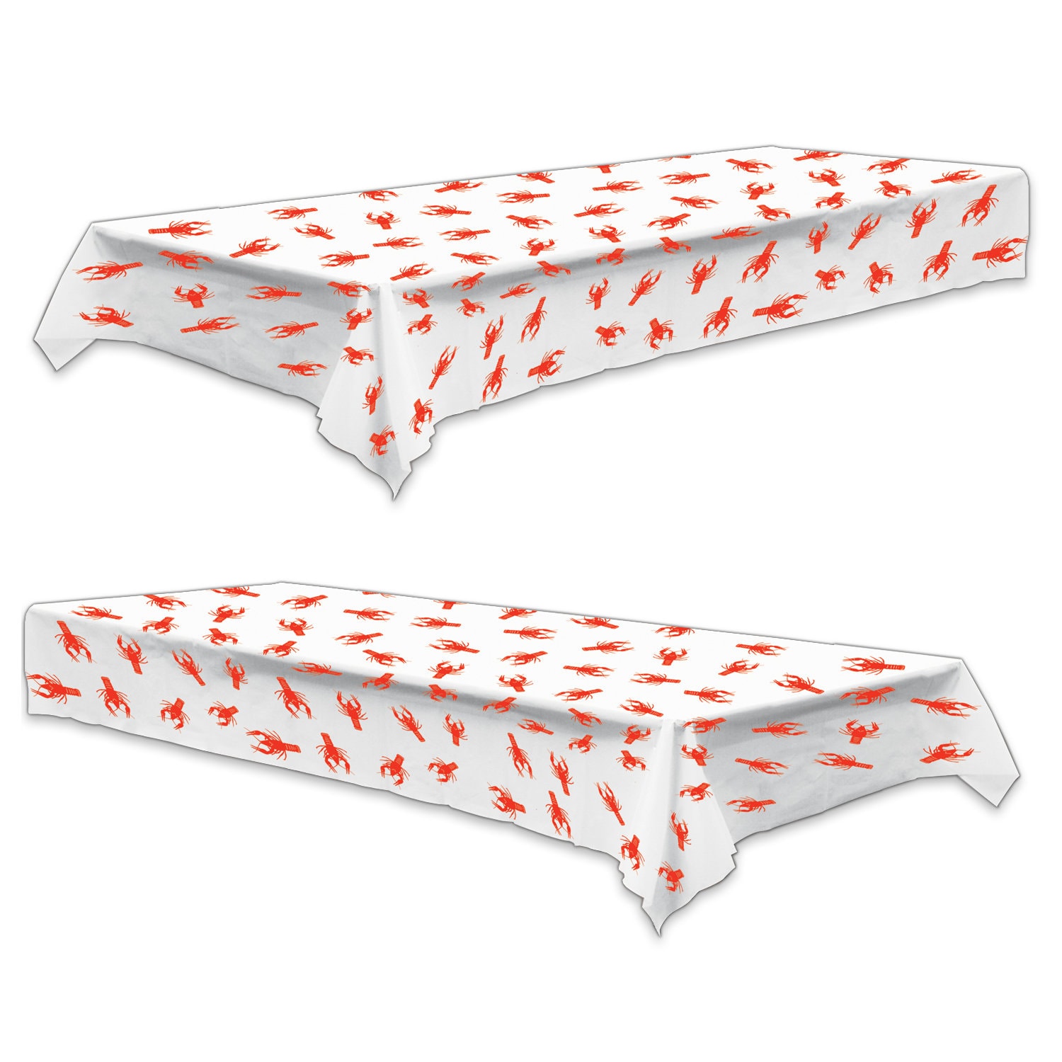 Crawfish Boil Party Supplies - Plastic Table Covers Mardi Gras & Seafood Festivals | 2 Pack
