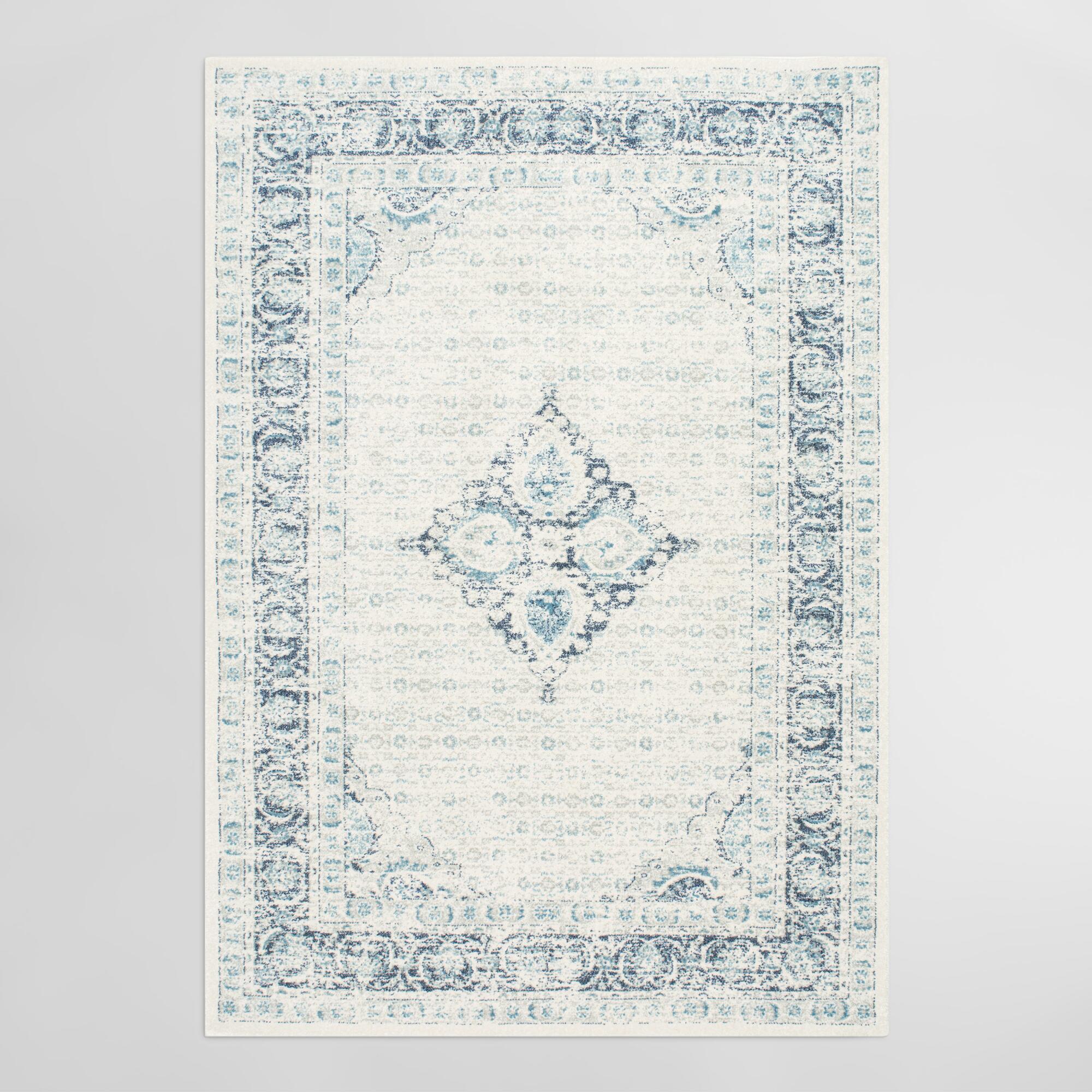 Blue Henley Area Rug - Polypropylene - Runner by World Market