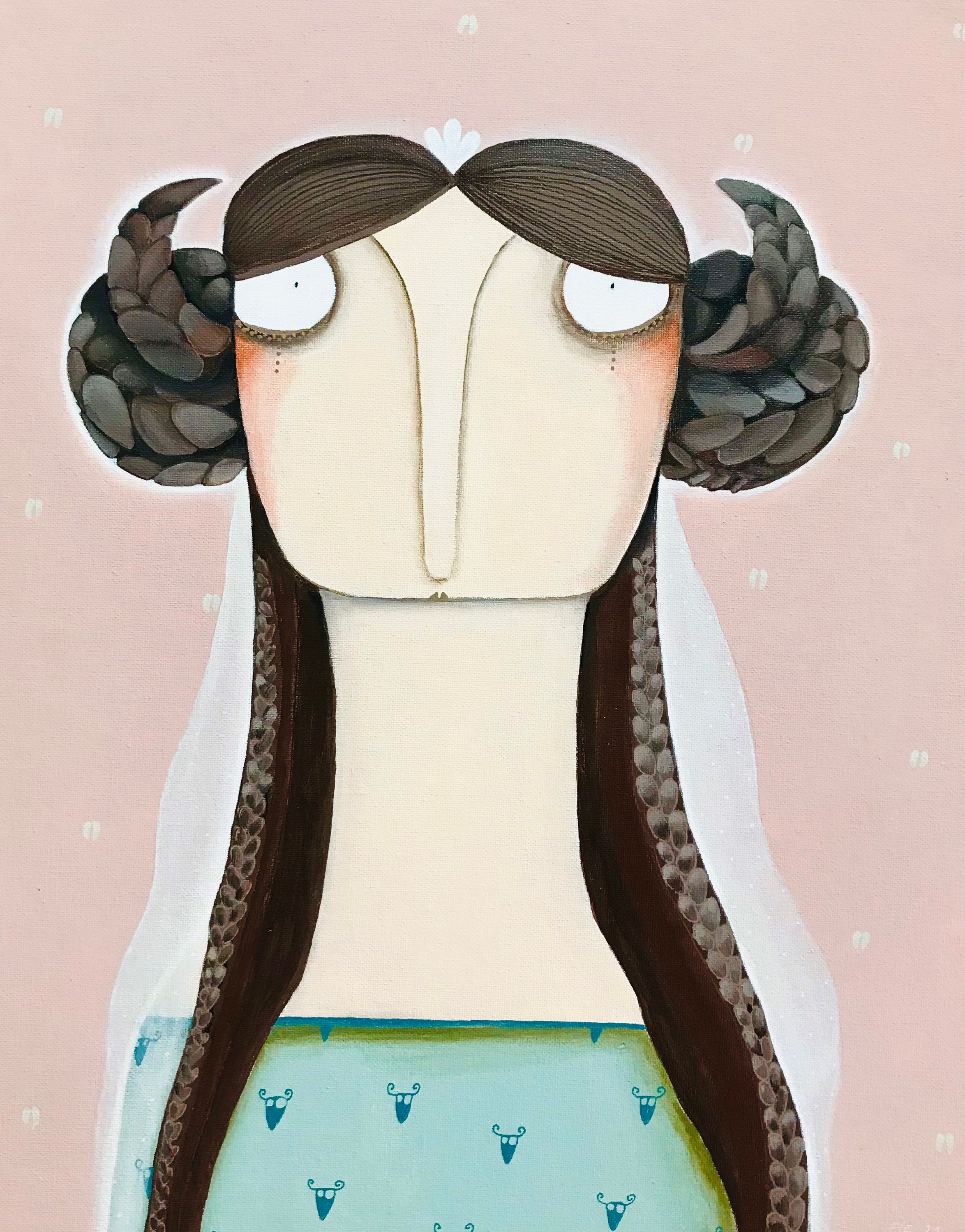 Acrylic Painting Jeanne Hbuterne Lacaluna Aries On Board Zodiac Signs Of The Art Painting Picture"